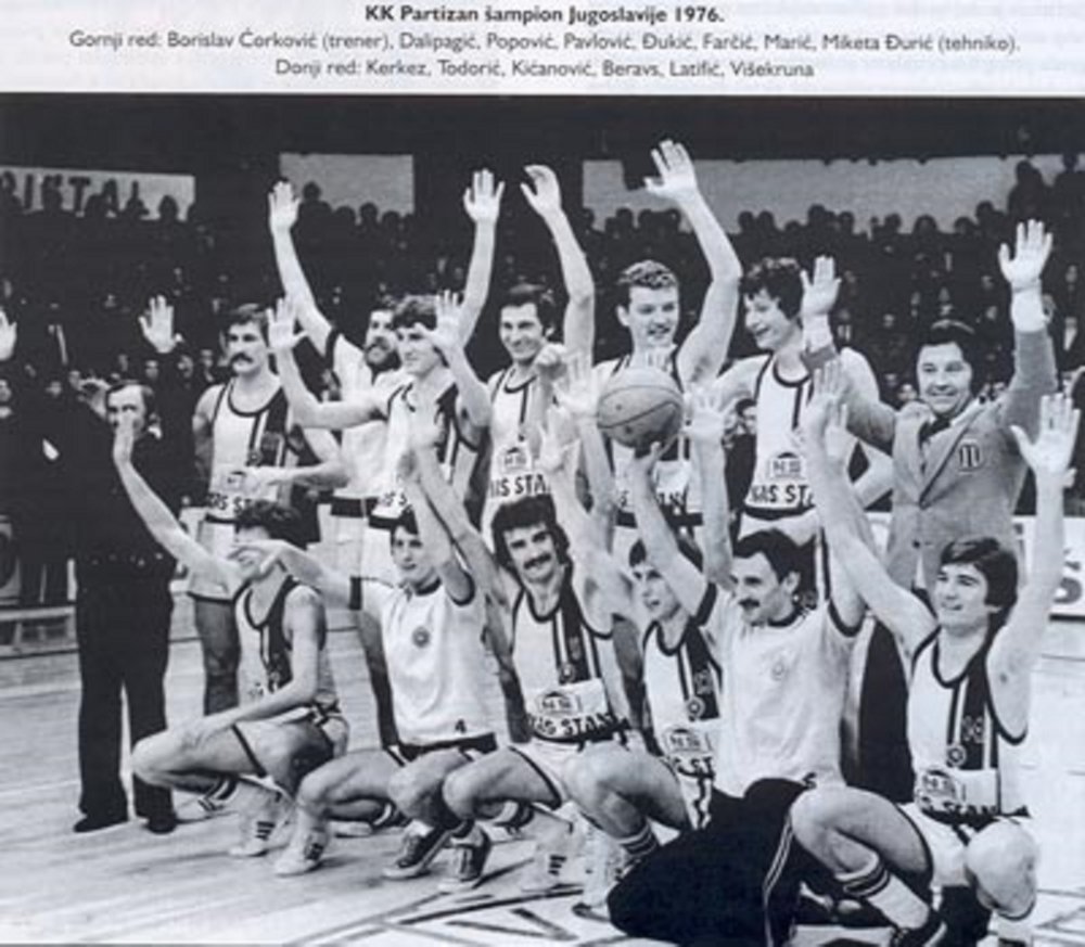 Ekipa KK Partizan iz sezone 1975/76